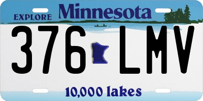 MN license plate 376LMV