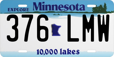 MN license plate 376LMW