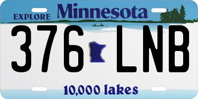 MN license plate 376LNB