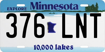 MN license plate 376LNT