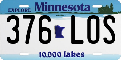 MN license plate 376LOS