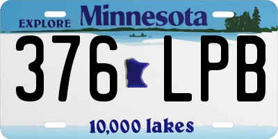 MN license plate 376LPB