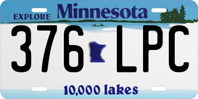 MN license plate 376LPC