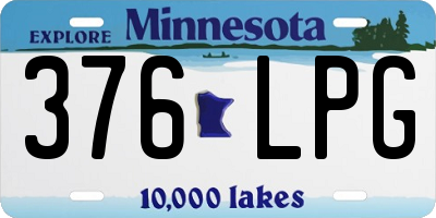 MN license plate 376LPG