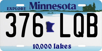 MN license plate 376LQB