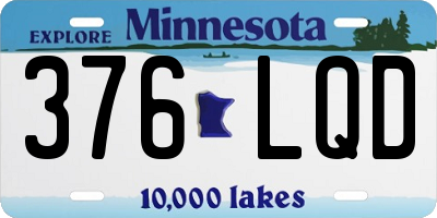 MN license plate 376LQD