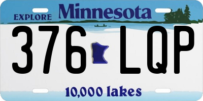 MN license plate 376LQP