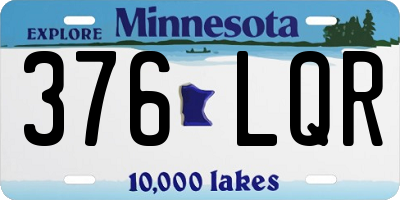 MN license plate 376LQR