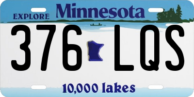 MN license plate 376LQS