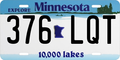 MN license plate 376LQT