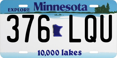 MN license plate 376LQU