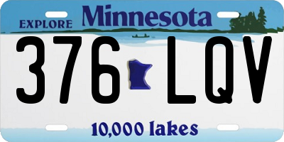 MN license plate 376LQV