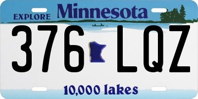 MN license plate 376LQZ