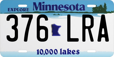 MN license plate 376LRA