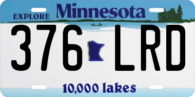 MN license plate 376LRD