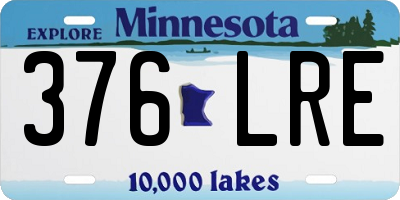 MN license plate 376LRE