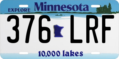 MN license plate 376LRF