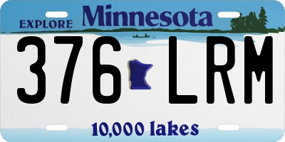 MN license plate 376LRM