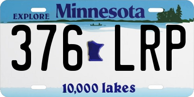 MN license plate 376LRP