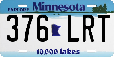 MN license plate 376LRT