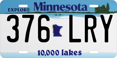 MN license plate 376LRY