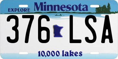 MN license plate 376LSA