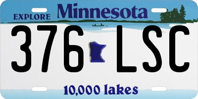 MN license plate 376LSC