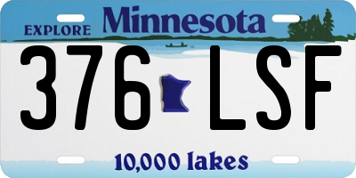 MN license plate 376LSF