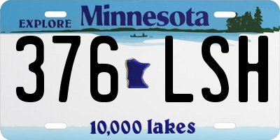 MN license plate 376LSH