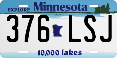 MN license plate 376LSJ