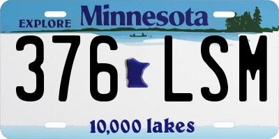 MN license plate 376LSM
