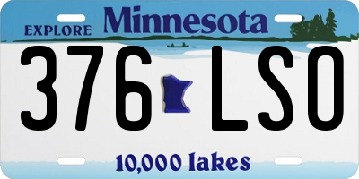 MN license plate 376LSO