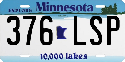 MN license plate 376LSP
