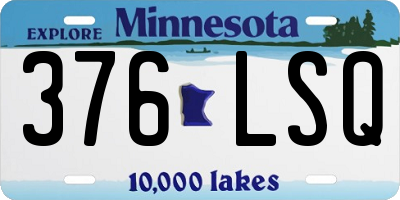 MN license plate 376LSQ