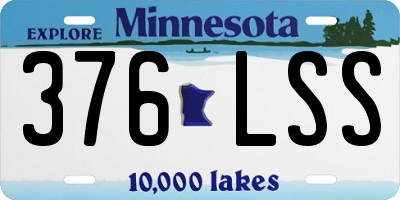 MN license plate 376LSS