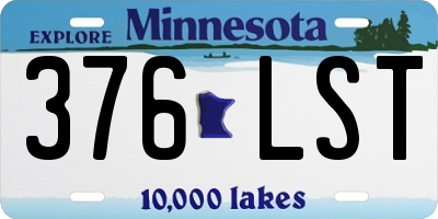 MN license plate 376LST