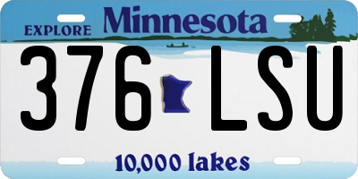 MN license plate 376LSU