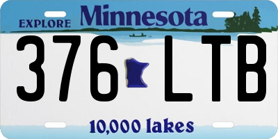MN license plate 376LTB