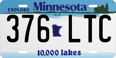 MN license plate 376LTC