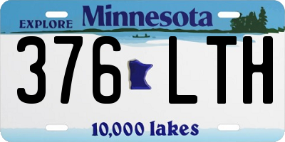 MN license plate 376LTH