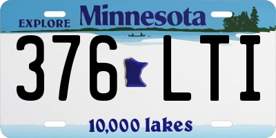 MN license plate 376LTI