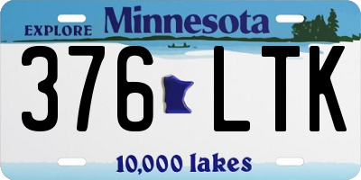 MN license plate 376LTK