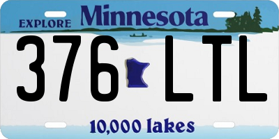 MN license plate 376LTL