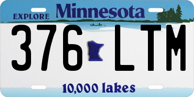 MN license plate 376LTM