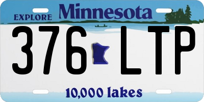 MN license plate 376LTP