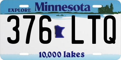 MN license plate 376LTQ
