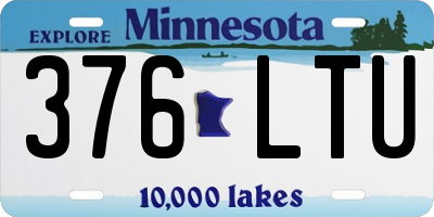 MN license plate 376LTU