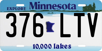 MN license plate 376LTV