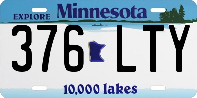 MN license plate 376LTY