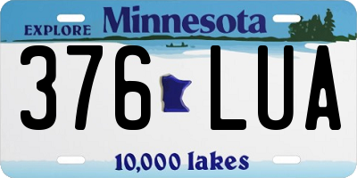 MN license plate 376LUA